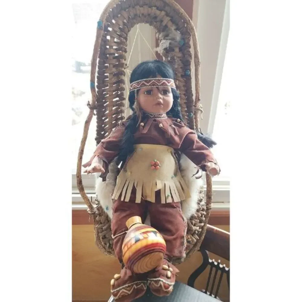 Porcelain LE Kizzy Porcelain Papoose Doll ‎ Cathy Collection